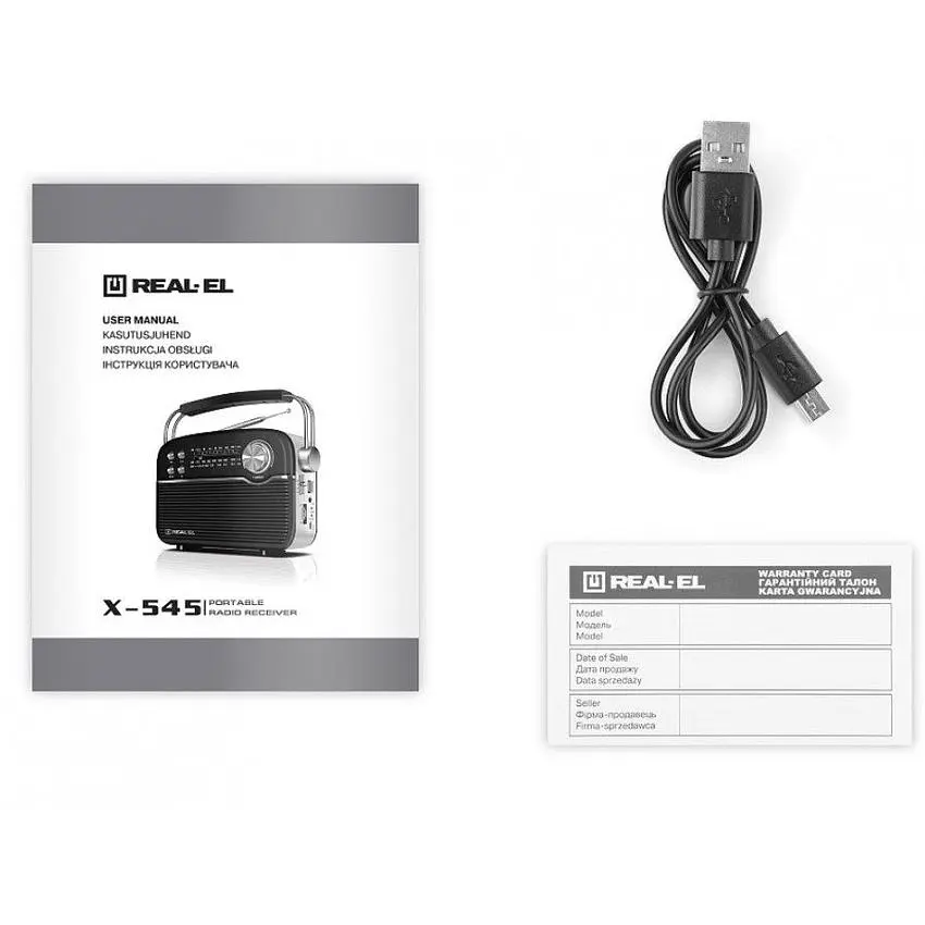Радиоприемник портативный REAL-EL X545 Black - фото 6