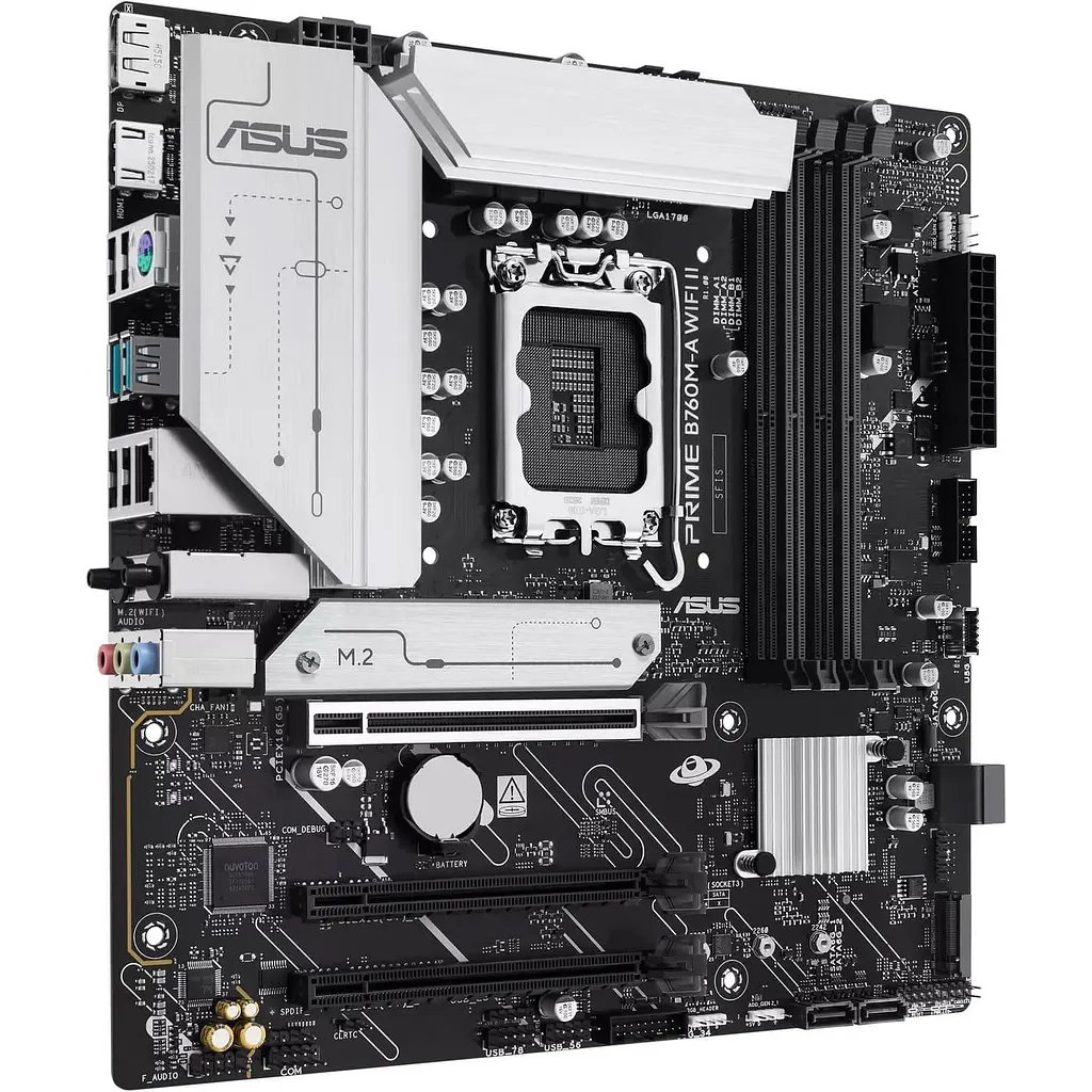 Материнська плата ASUS PRIME B760M-A WIFI II (PRIME B760M-A WIFI II) (Socket 1700, Intel B760, Micro-ATX) - фото 2
