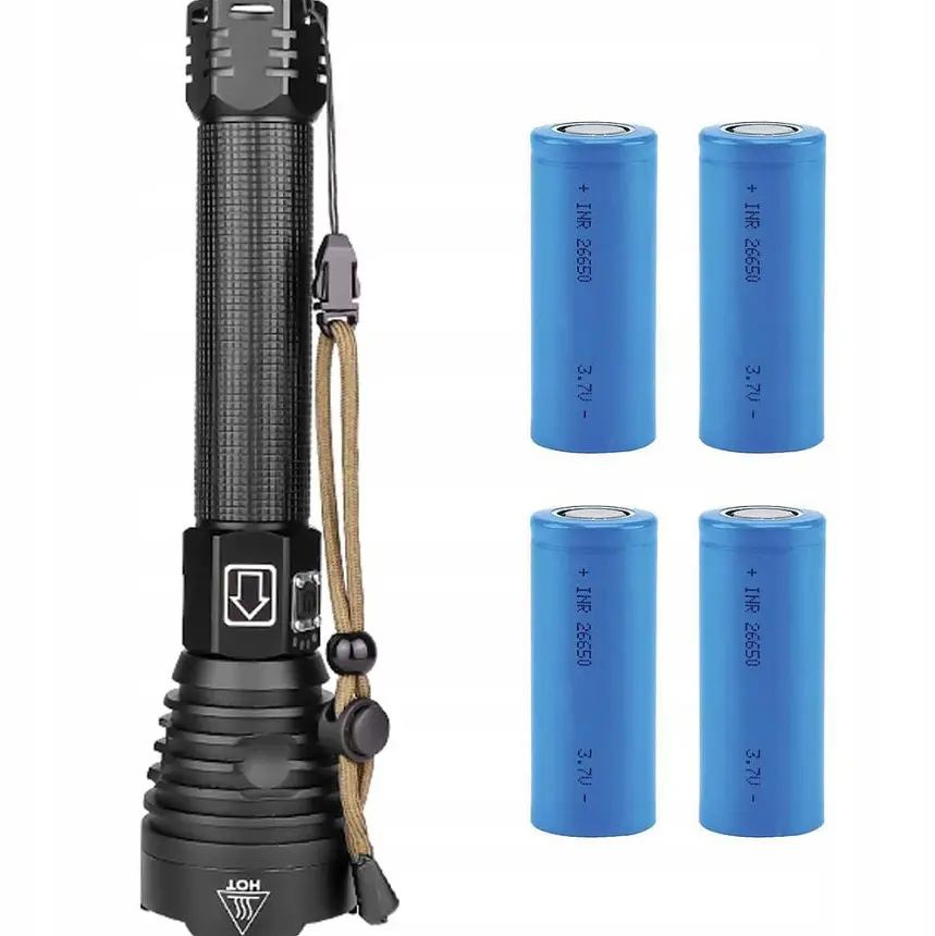 Потужний тактичний ліхтарик Heckermann XHP90 Zoom 5000mAH - фото 7