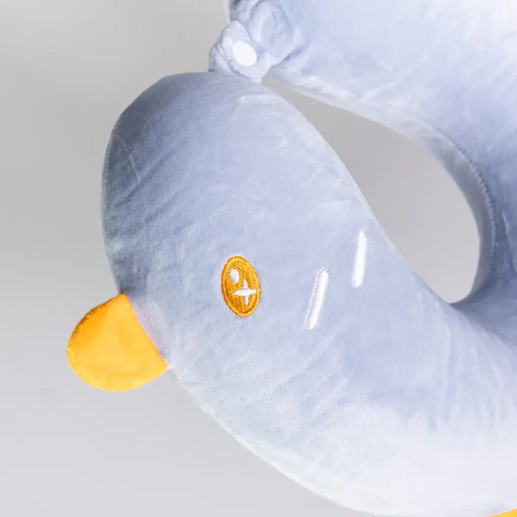 Подушка для шиї Yiwu Duck Memory Foam U-подібна 30х30 см блакитна - фото 2