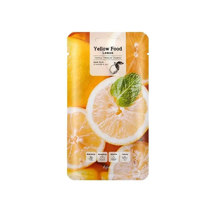 Маска тканинна для обличчя Esfolio Yellow Food Lemon
