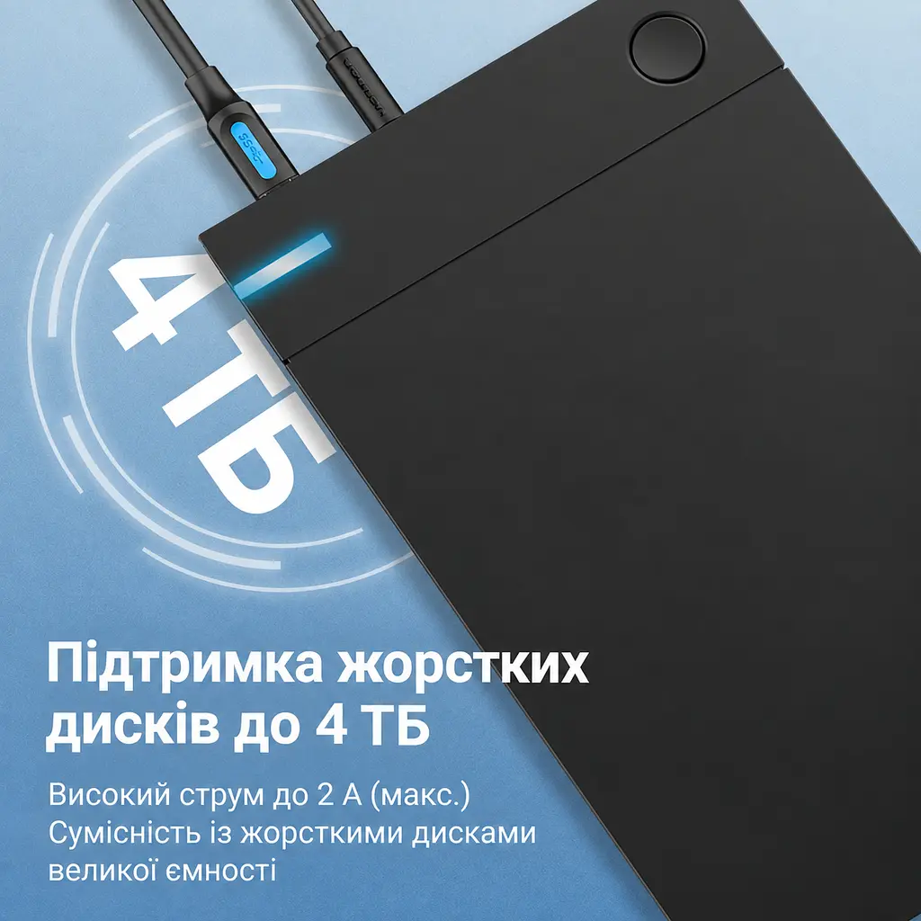 Кабель Vention COOBD USB 3.0 Type-A - Type-B 0,5 м чорний (COOBD) - фото 8