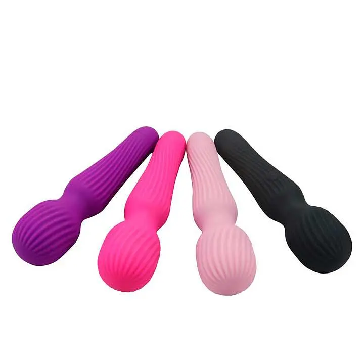 Вібратор 10 режимів вібрації ребристий кліторальний силікон USB зарядка фіолетовий - фото 4