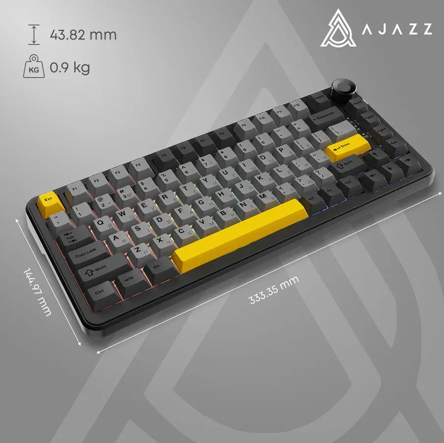 Клавіатура ігрова Ajazz AK-820 MAX PLUS Wireless Black RGB Day Dream Switch Hot-Swap 2.4G/Bluetooth/USB - фото 10