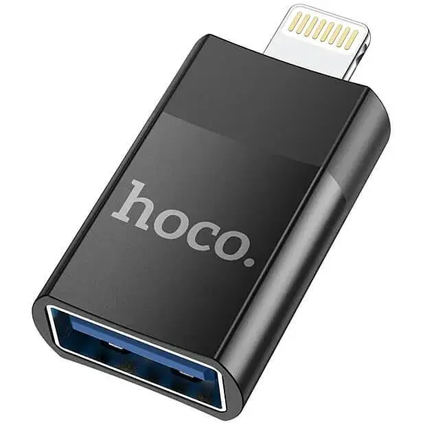 Перехідник Hoco UA17 - адаптер із USB 2.0 гнізда на Lightning штекер - фото 3
