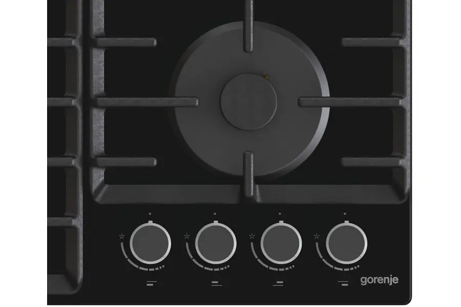 Варильна поверхня Gorenje газова на склі, 60см, чавун, чорний - фото 4