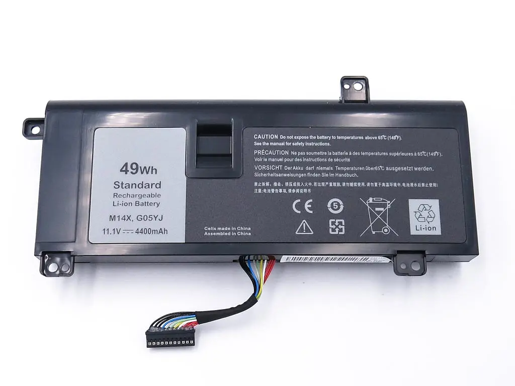 Акумулятор G05YJ для ноутбука Dell Alienware 14 M14x R3 R4, 14D-1528 (8X70T, Y3PN0) (11.1V 4400 mAh 49Wh) - фото 2