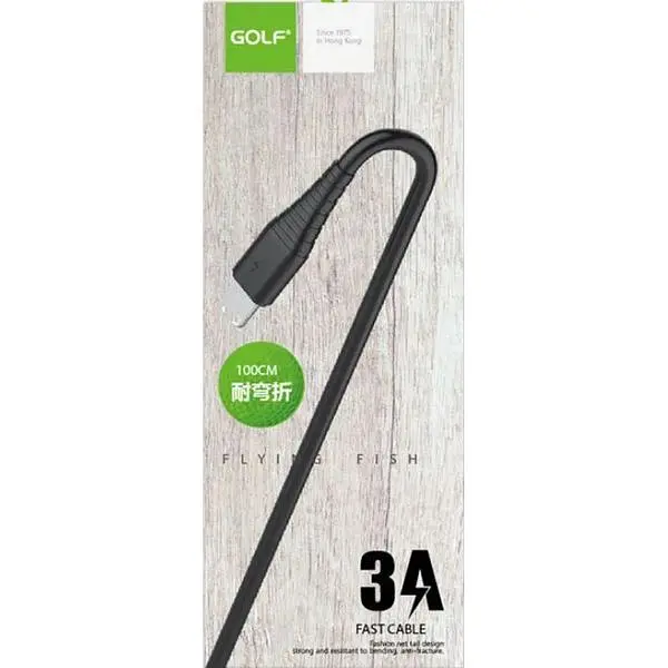 Кабель Golf GC-64I Lightning cable 1m Black - фото 2