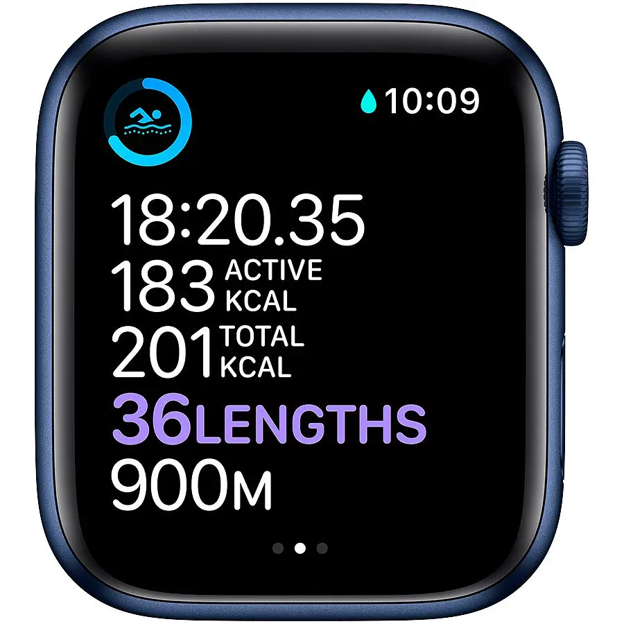 Смарт-часы Apple Watch Series 6 GPS 44 mm Blue Aluminium Case with Deep Navy Sport Band - Regular Model A2292 (Grade C) Seller Refurbished - фото 4