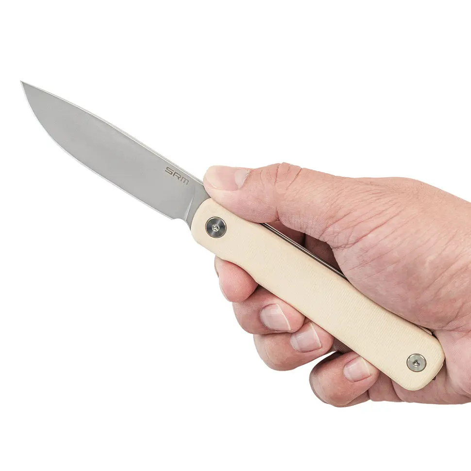 Ніж складаний туристичний SRM Palfrey 135L-GT (8.3 см) 14C28N / G10 білий - фото 13