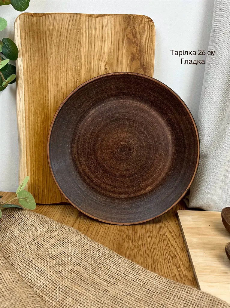 Столовий сервіз керамічного (глиняного) посуду для Борщу на 6 чоловік Гладкий - фото 7