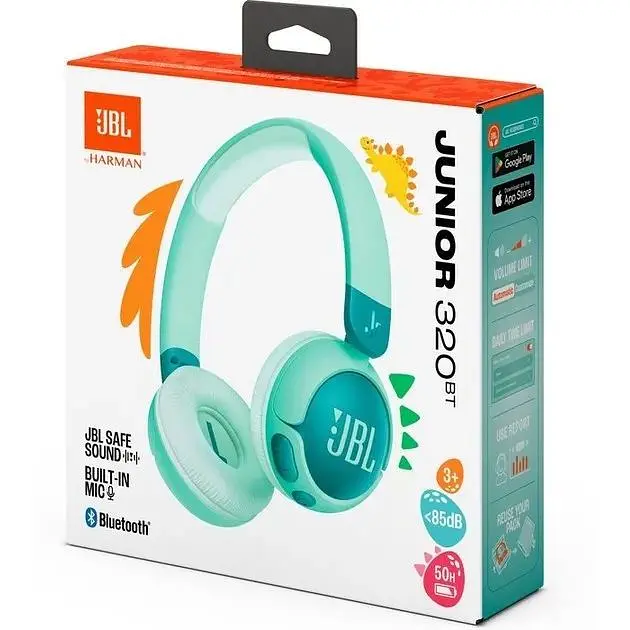 Бездротові навушники для дітей JBL Junior 320BT (JBLJR320BTGRN) зелені - фото 3