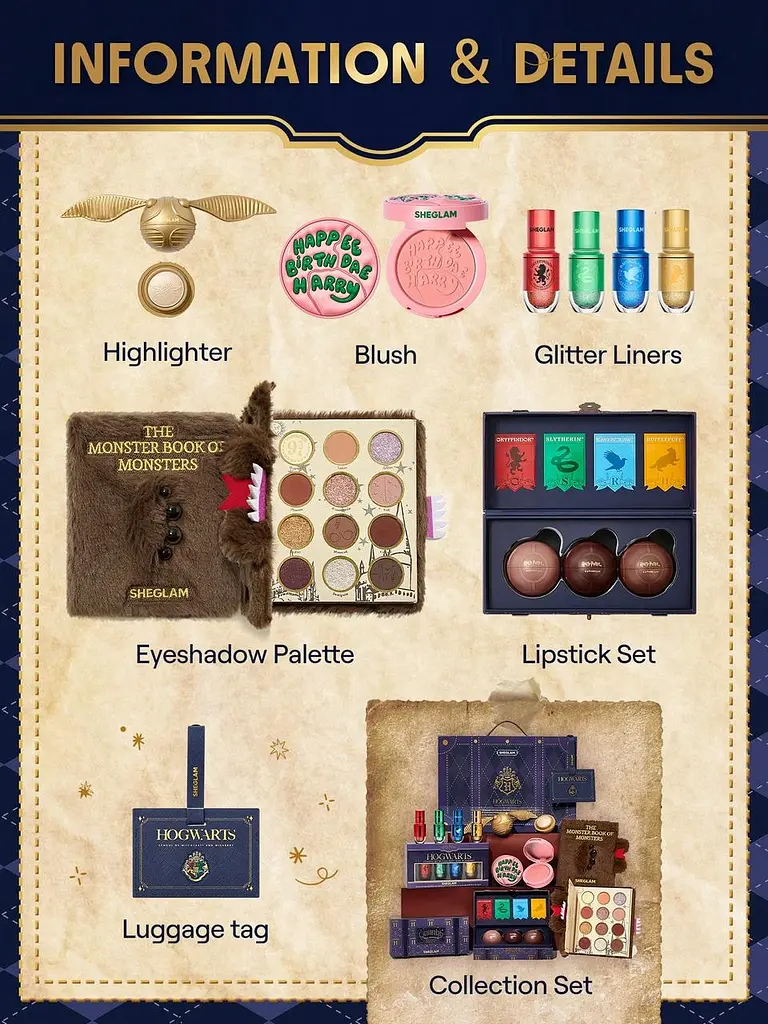 Колекційний подарунковий набір косметики Гаррі Поттер від Harry Potter Full Collection Set 2.0 Sheglam - фото 4