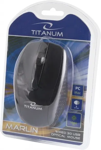 Миша Esperanza Titanum TM110K Marlin USB black - фото 3