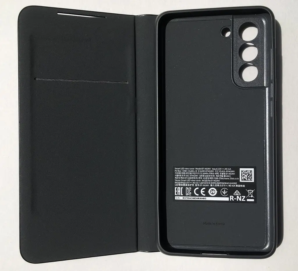 Чохол-книжка Official LED Wallet View Cover EF-NG991PBEGRU для Samsung Galaxy S21 (6.2") Чорний - фото 6