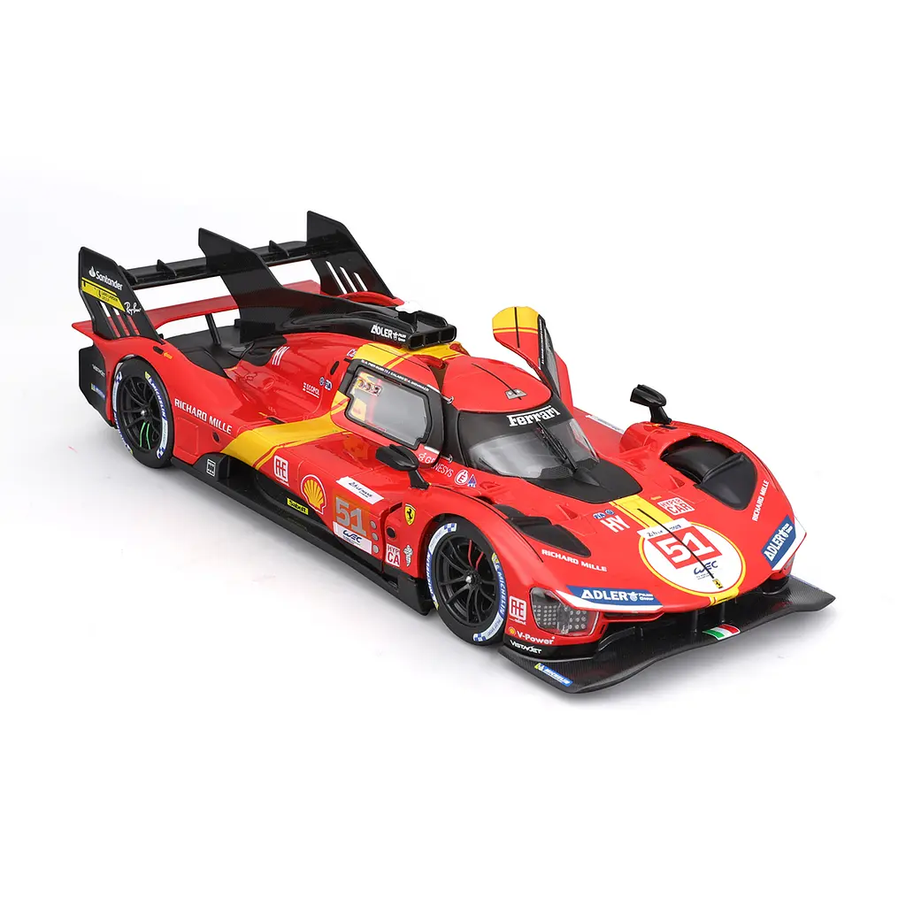 Автомодель Bburago Ferrari 499P LMH 1:24 красно-черная (18-26309) - фото 3