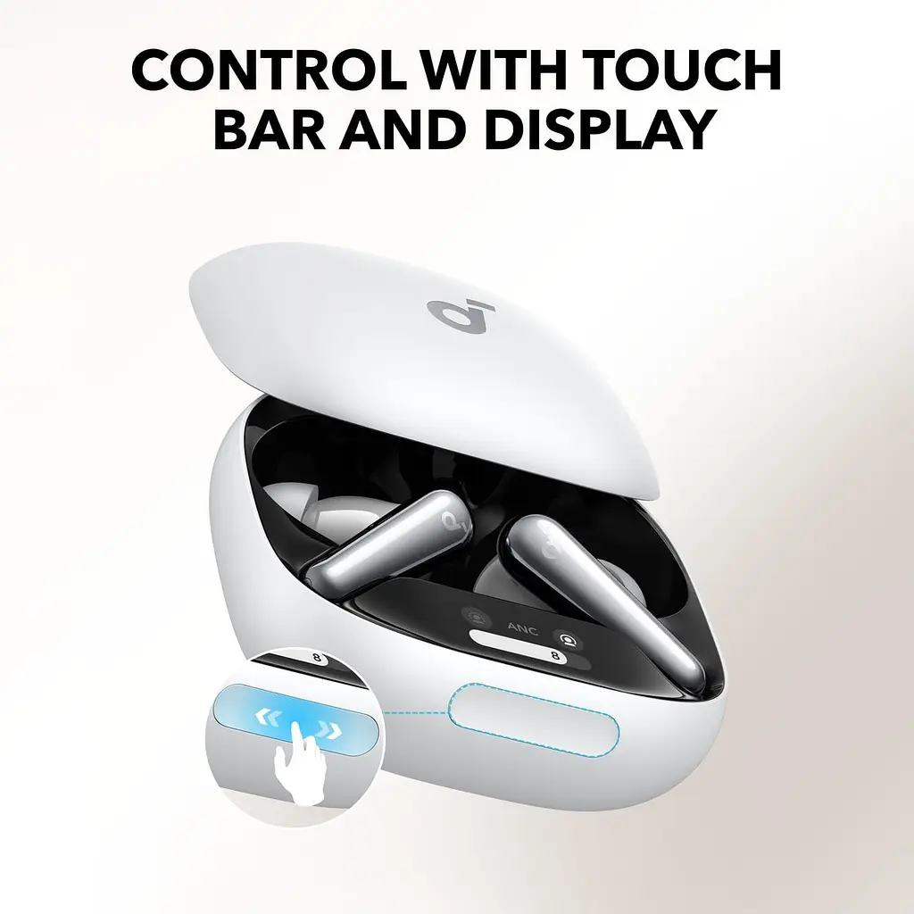 Bluetooth-гарнітура Anker SoundCore Liberty 4 Pro ANC Білий Matte (A3954G21) - фото 7