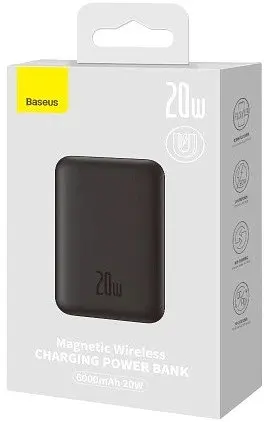 Павербанк з бездротовою зарядкою Baseus Magnetic Mini Wireless 6000mAh 20W (PPCX100401) чорний - фото 6