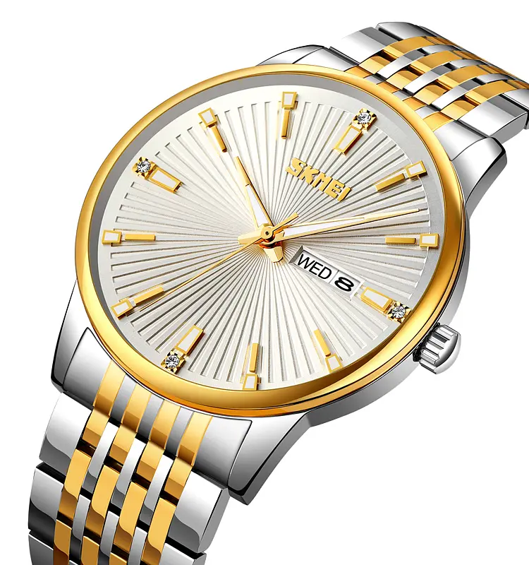 Наручний годинник чоловічий 9323TGDSI Silver/Gold-Silver Skmei acs0030912 - фото 2