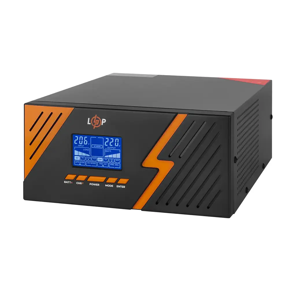 ИБП с правильной синусоидой 12V LPM-PSW-1500VA (1050Вт) Black - фото 4