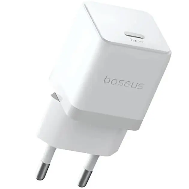 Мережевий зарядний пристрій Baseus Palm Fast Charger Type-C 20W + Cable Type-C to Type-C P10111602213-01 White - фото 3