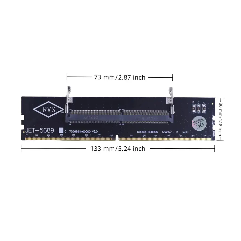 Конвертор Dynamode DDR5 Laptop SO-DIMM to Desktop DIMM RAM Memory (DM-DDR5-DIMM-Converter) - фото 5
