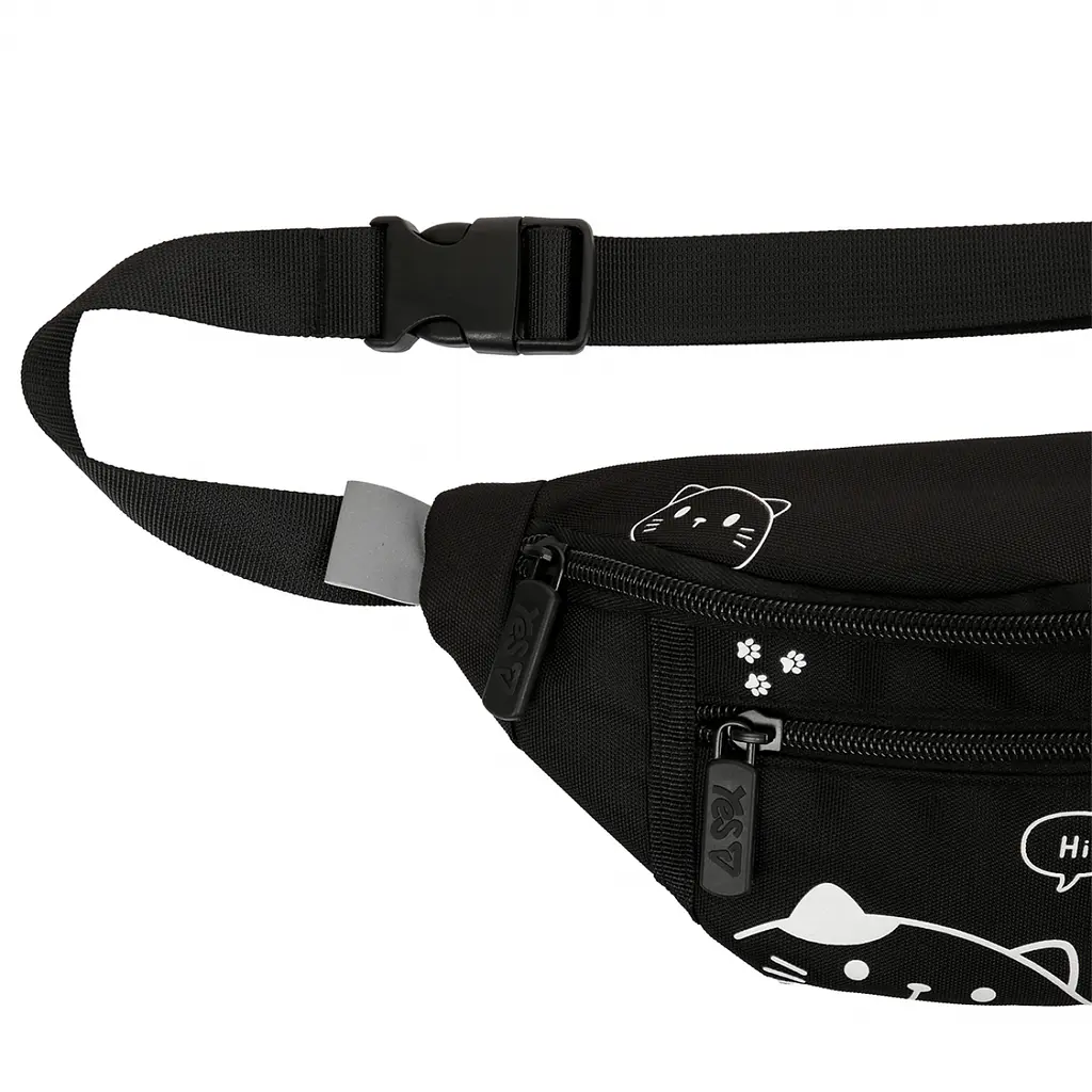 Сумка на пояс Yes SP-36 Black Cat черная (550553) - фото 6