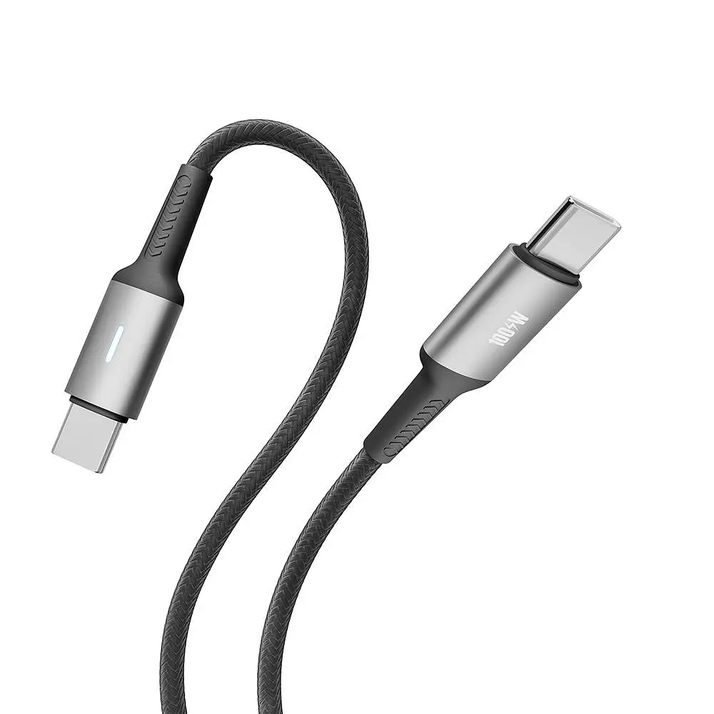 Кабель для заряджання та обміну даними Yoki YK-PO70 POWER Series Type-C to Type-C 100W 5A/20V 2 м Чорний - фото 6