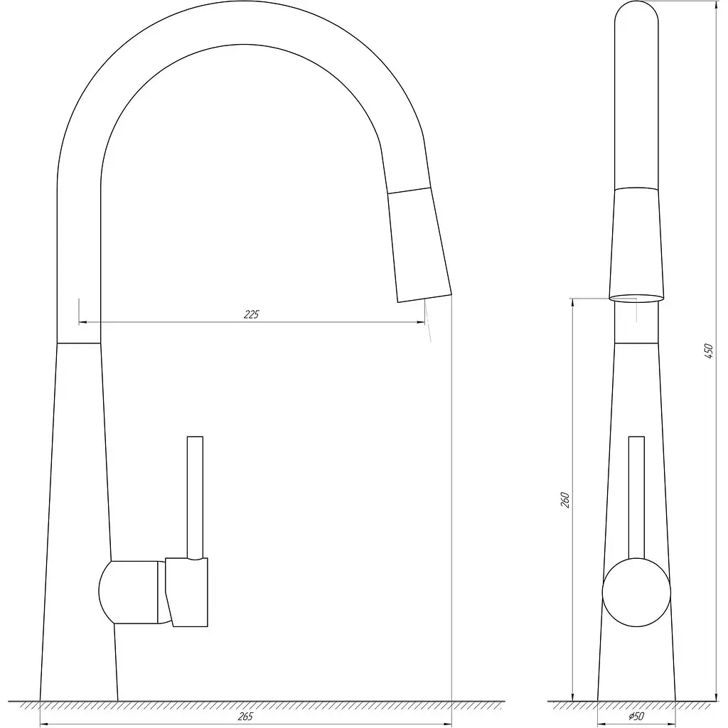 Змішувач для кухні Globus Lux LAZER GLLR-1033-StSTEEL - фото 4