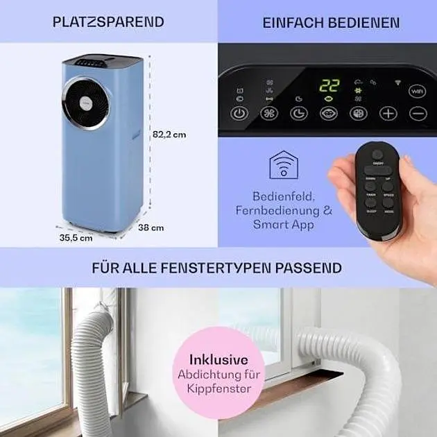 Кондиціонер мобільний Klarstein Kraftwerk Smart 12K (10035739) - фото 6