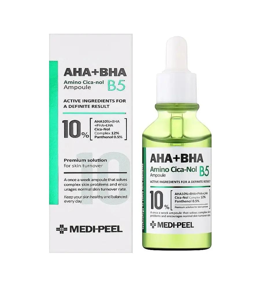 Сыворотка для чувствительной и проблемной кожи AHA BHA Amino Cica-Nol B5 Ampoule Medi-Peel 30 мл - фото 2