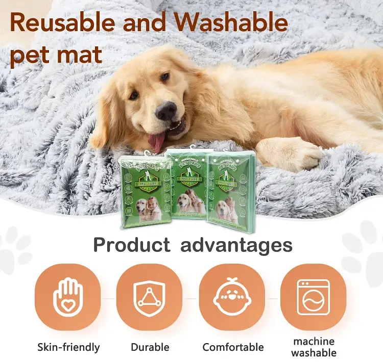 Багаторазові преміум пелюшки для собак MY TURF reusable and Washable pet mat 2 шт. 45х60 см - фото 4