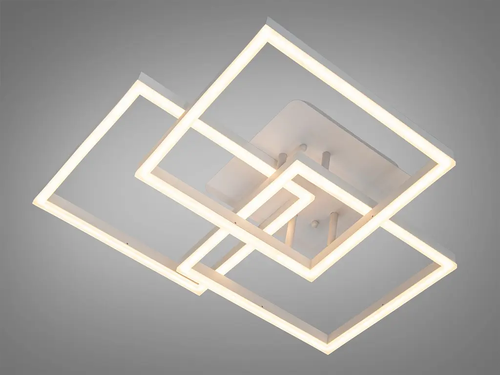 Мінімалістична стельова LED-люстра для вітальні Diasha MX11058/3L WH, біла, 90W, 4950 lm - фото 4