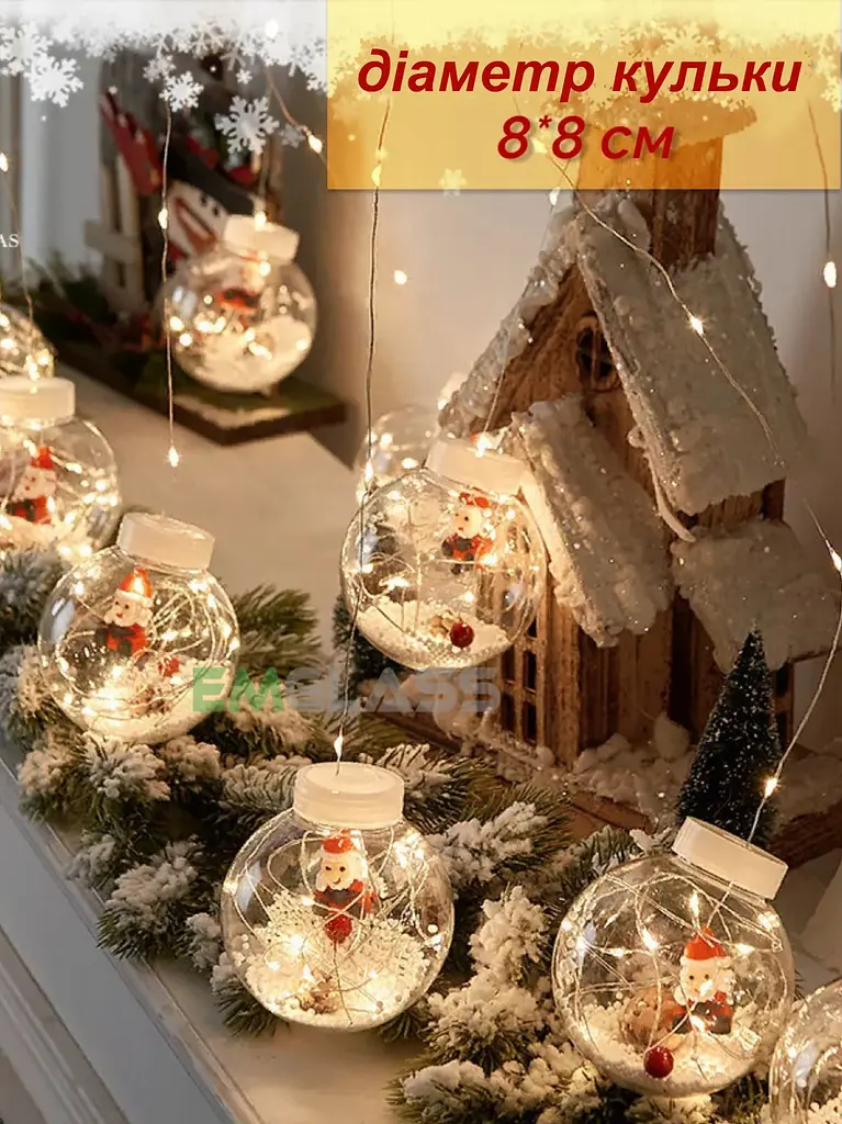 Xmas гірлянда мікс 4 види 200L M-1 Copper curtain ball lamp Мультикольорова 3M*1.5M (XPRO-7557_248) - фото 4