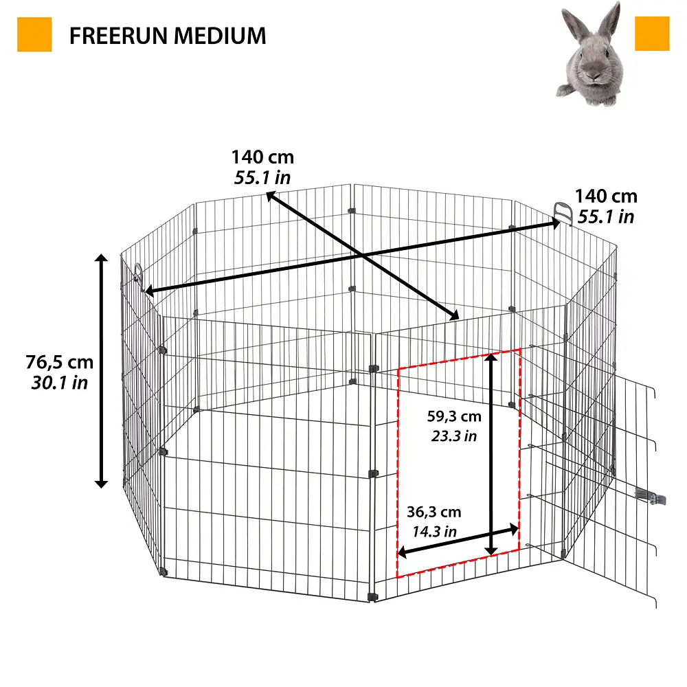 Вуличний вольєр Ferplast Freerun Medium для кроликів та морських свинок - фото 2