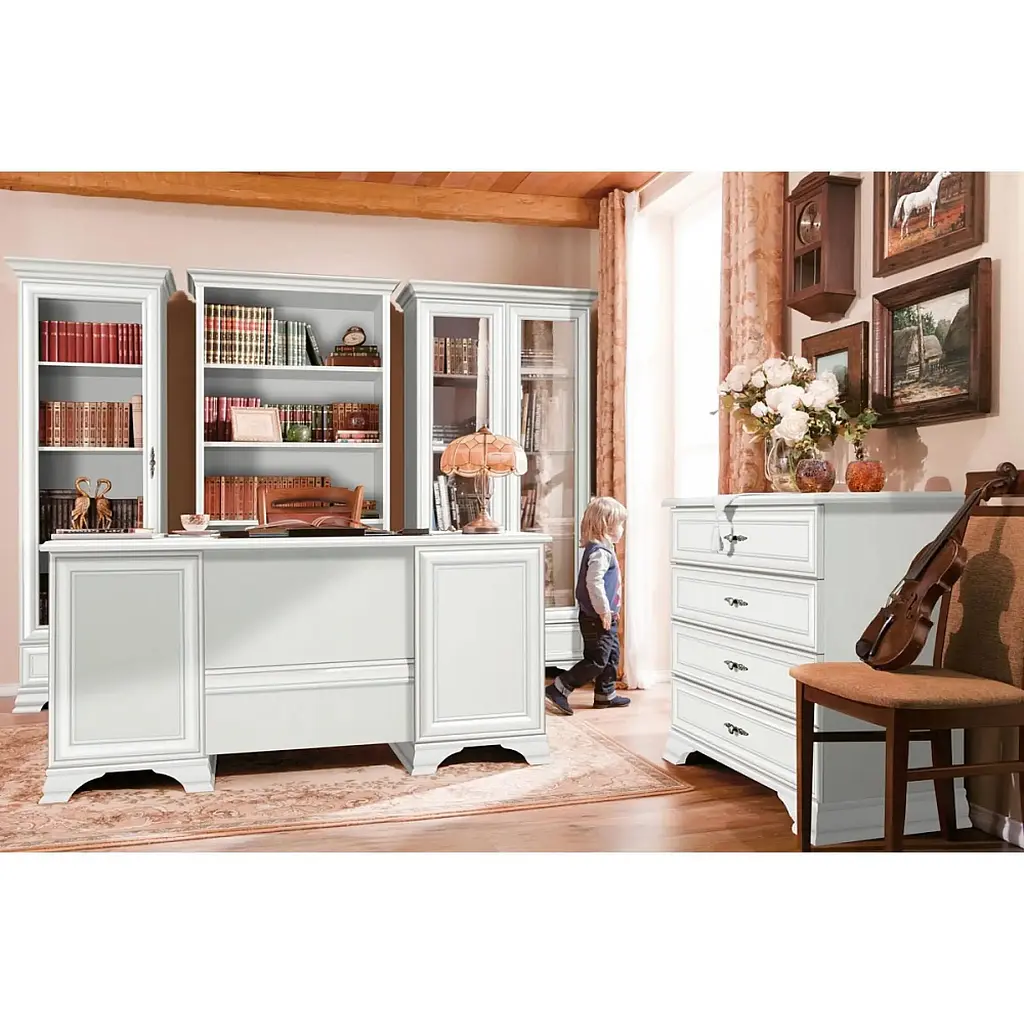 Пенал-вітрина ВМК Кентукі REG2W1S Білий альпійський (GRB-1776) - фото 4