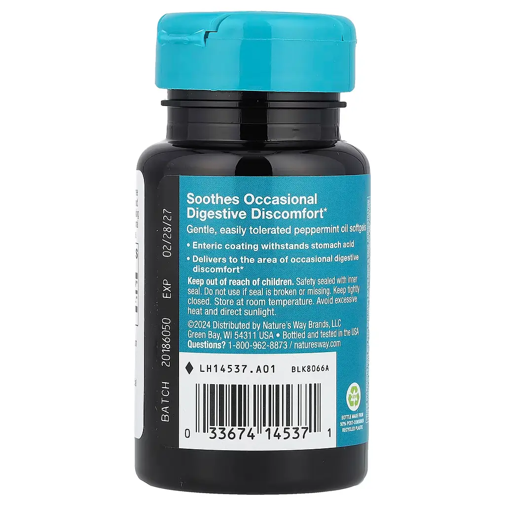 Масло м'яти Nature's Way Pepogest Peppermint Oil 60 капсул - фото 3