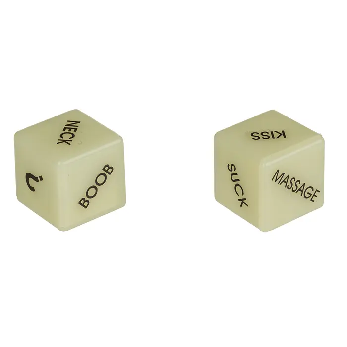 Неонові кубики Love Dice Glow In The Dark білі, 2 шт. - фото 2