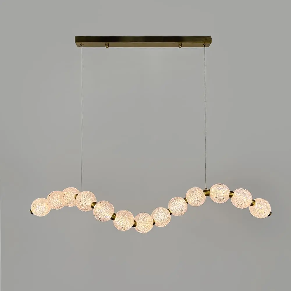 Светодиодный светильник PEARLIES с прозрачными рельефными шариками | Line F | Ст. MJ345-1000L AB - фото 5
