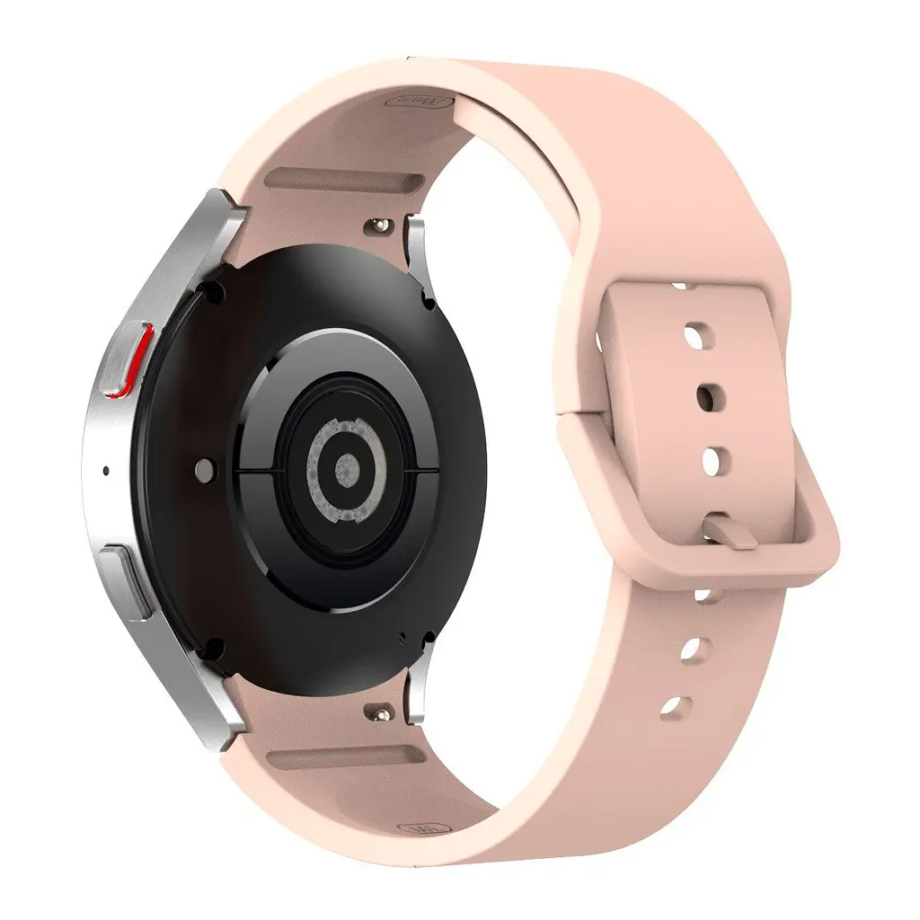 Ремешок для Samsung Galaxy Watch 4 44mm - бежевый ширина крепления 20мм силикон Watchbands Color Angle (W29-5WB10289017) - фото 2