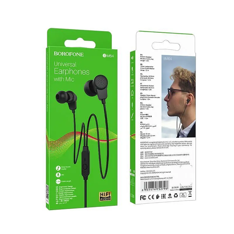 Наушники Borofone BM64 (черный) - фото 3