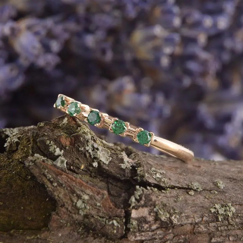 Каблучка з жовтого золота з фіанітами 21 K-0278 - фото 8