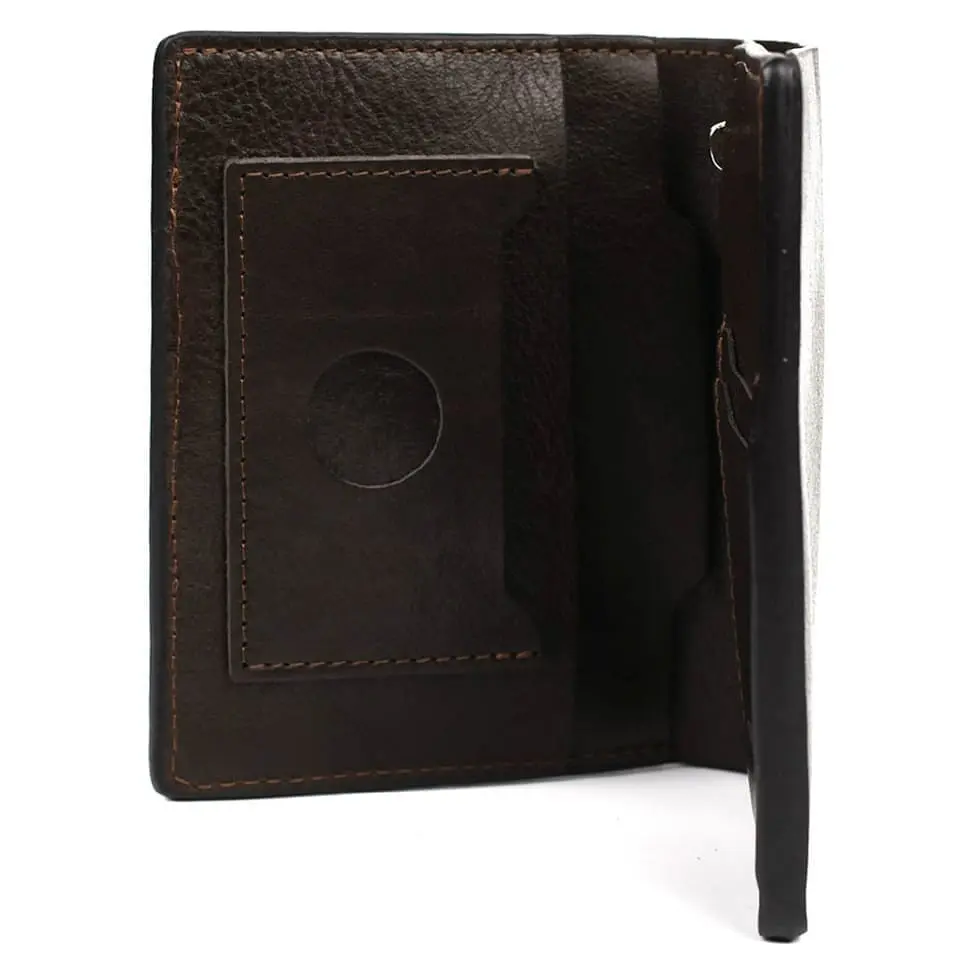 Портмоне мужское кожаное с AirTag GRANDE PELLE 11х14.5х2 см acs0032240 - фото 4