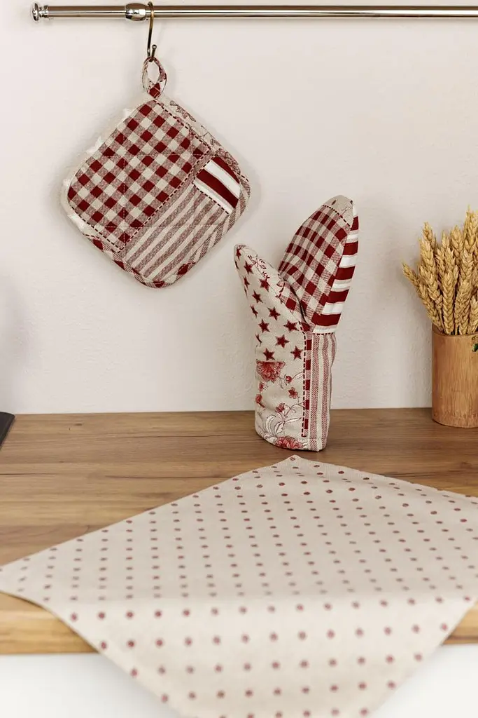 Салфетка сервировочная Прованс Хозяйка Горох 45х35 см бордо (31528) - фото 2