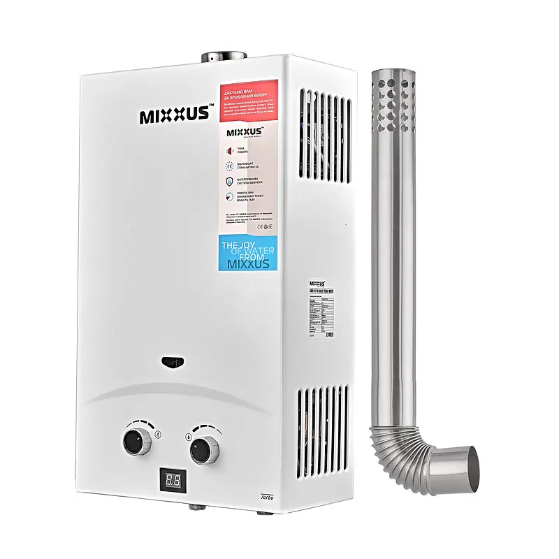 Газова колонка Mixxus GWH-0710 Basic Turbo White турбована 10 л/хв WH0028 - фото 5
