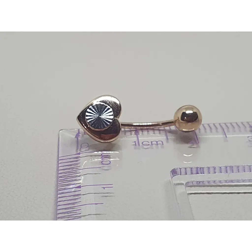 Золотая серьга-пирсинг Столичная Ювелирная Фабрика с алмазной гранью. 360059 - фото 4