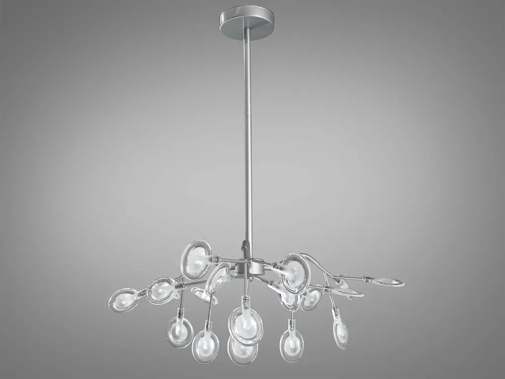 Креативная новинка, люстра "Светлячок", люстра на 18 ламп, хром сатин - фото 2