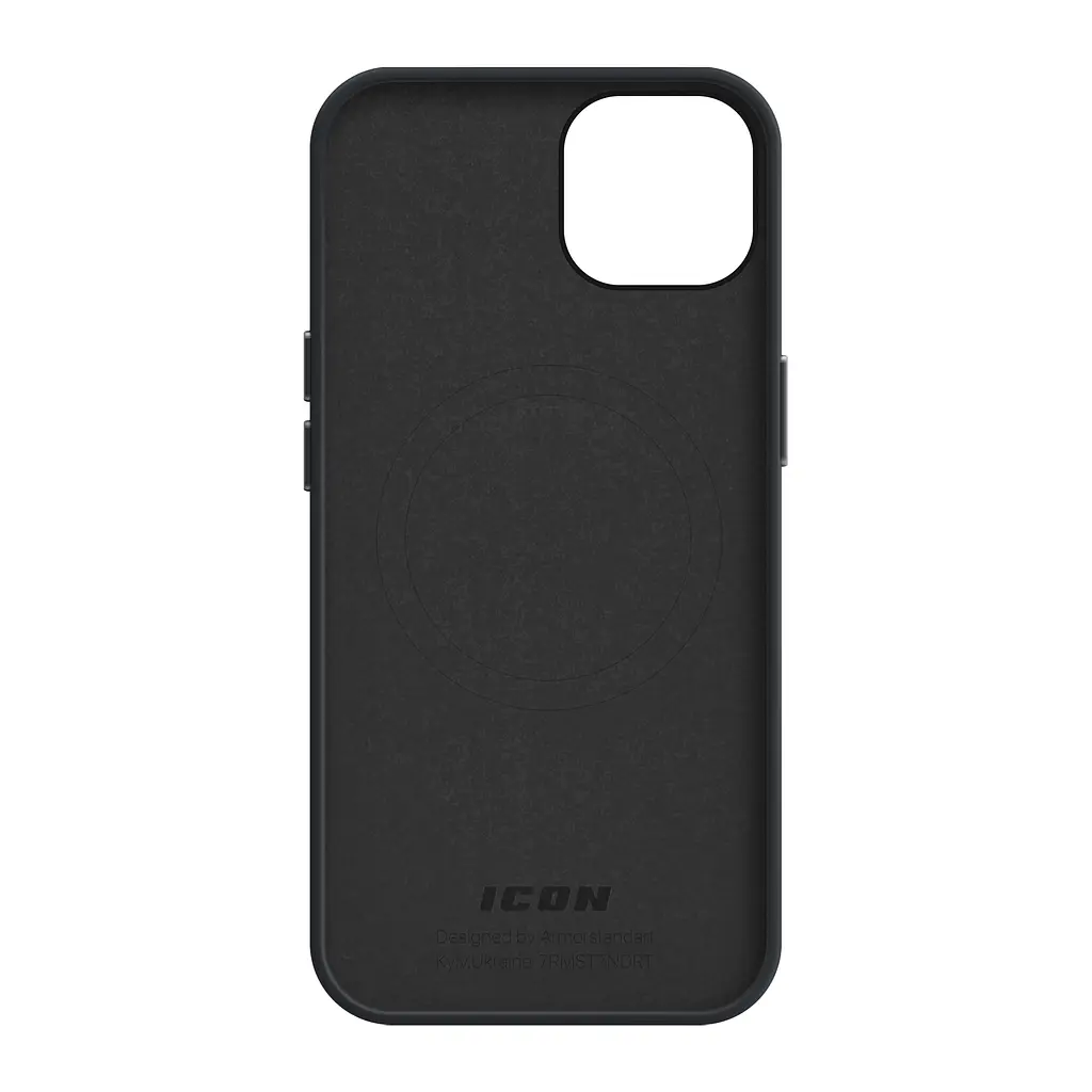 Силиконовый чехол с MagSafe для Apple iPhone 15, ICON2 MagCase, черный, противоударный, панель с мягкой подкладкой, защита всего корпуса, поддержка беспроводной зарядки, совместим с защитными стеклами и пленками, ArmorStandart (ARM72729) - фото 2