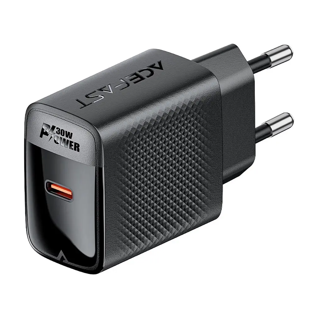 Зарядний пристрій Acefast A102 USB-C PD30W GaN Black (6974316283287) - фото 4