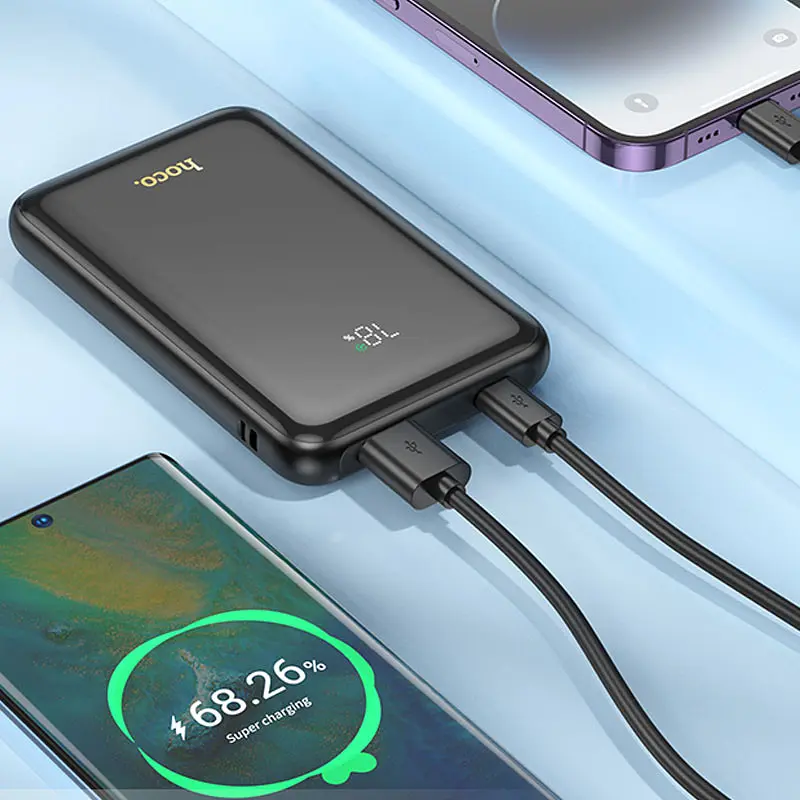 Портативное ЗУ Power Bank Hoco Q21A Great 22.5W+PD20W 20000 mAh Black - фото 3